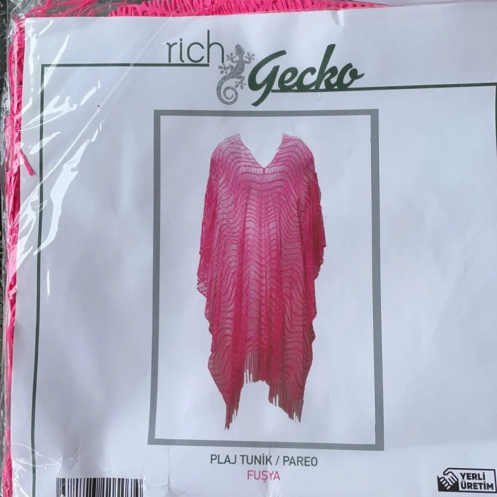 GECKO Neon Green Crochet One Piece Swim Cover Up NWT